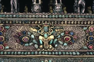 Garuda Gallery: Hindu or Buddhist deity, possibly Garuda. Detail of an Indian chess set, inlaid with precious stones