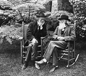 Seated Gallery: MUIR & BURROUGHS, c1909. American naturalists John Muir (left) and John Burroughs. Photograph, c1909