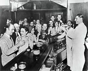 Pleasure Gallery: A scene at a bar in Greenwich Village, after the repeal of Prohibition, 1933