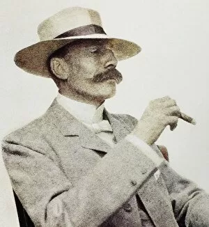 Seated Gallery: SIR EDWARD ELGAR (1857-1934). English composer. Photograph, early 20th century