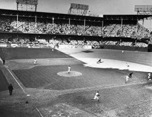 WORLD SERIES, 1941. A view of the action at Ebbets Field in Brooklyn, New York