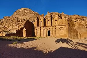 Ad-Deir, the Monastery, in the rock city of Petra, Jordan