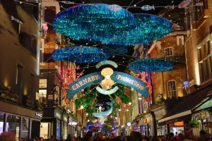 Carnaby Street Christmas lights switched on, Carnaby Street, London