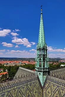 Roof of St Vitus Cathedral, Prague, Czech Republic