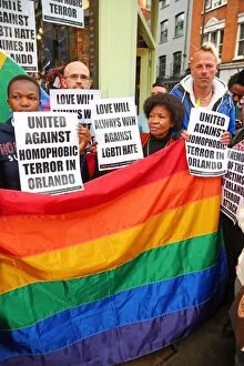 Soho Vigil for Orlando shootings in Old Compton Street, London