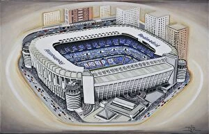 DJ Rogers Stadia Art Collection: The Bernabeu Stadia Art - Real Madrid
