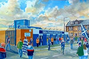 Stadia of Scotland Collection: Brockville Park Stadium Going to the Match - Falkirk FC