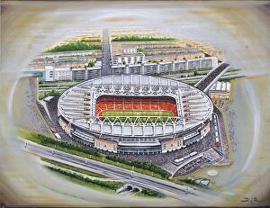 DJ Rogers Stadia Art Collection: Emirates Stadium Art - Arsenal