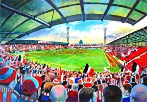 Soccer Collection: Griffin Park Stadium Fine Art - Brentford Football Club