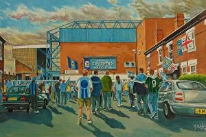 Football Collection: Highfield Road Stadium Going to the Match - Coventry City FC