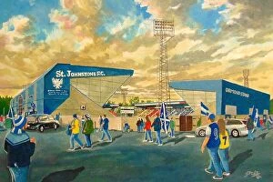 Stadia of Scotland Collection: McDiarmid Park Stadium Going to the Match - St Johnstone FC