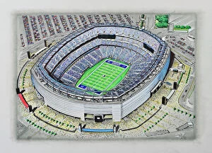 DJ Rogers Stadia Art Collection: MetLife Stadium Art - New York Giants