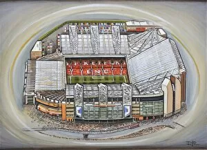 DJ Rogers Stadia Art Collection: Old Trafford Stadia Art - Manchester United