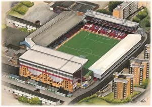 Stadia of Yesteryear Collection: Upton Park Art - West Ham United