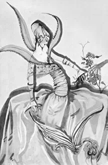Art deco illustration entitled Orchid