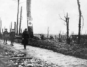 British soldiers near dressing station, Western Front, WW1