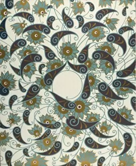 Design with paisley pattern shapes