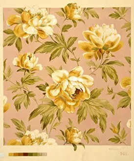 Design for Wallpaper with yellow flowers