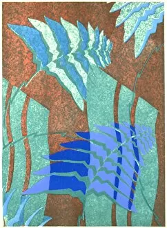 Fern shaped abstract art deco design