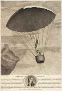 Garnerin descending in his parachute, Paris