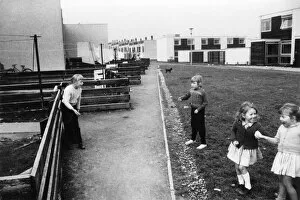 Girls playing at Peterlee, County Durham