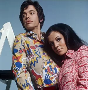 Models with patterned groovy shirts