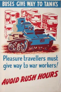 Poster: Buses give way to tanks