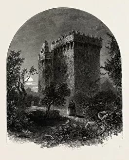 Blarney Castle, Ireland, Irish, Eire, 19th century engraving