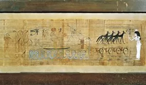 Ancient Egyptian Culture Gallery: Heruben papyrus, divinity on solar boat of Seth