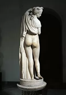 Female Likeness Gallery: Marble Aphrodite Kallipygos or Callipygian Venus statue, Roman copy of Hellenistic original