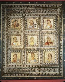 Musical Instrument Collection: Mosaic of Nine Muses, from Augusta Treverorum (Trier)