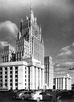 Moscow, 1952, the foreign ministry building in smolenskaya square