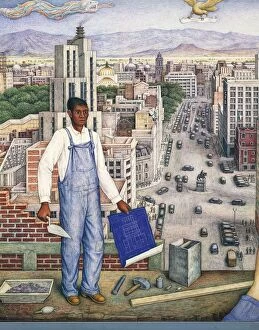 Mexico City Collection: View of Mexico City, by Juan O Gorman, painting
