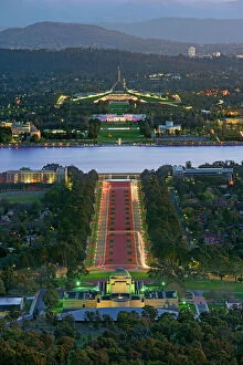 Government Gallery: View over Anzac Parade in Canberra