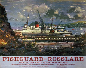 Fishguard-Roslare, BR poster, 1960 Fishguard-Roslare, BR poster, 1960