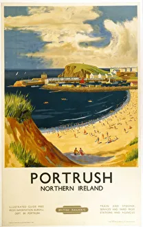<b class=qtipBold><figcaption>'Portrush', BR (LMR) poster, 1952</figcaption></b><br>British Railways (LMR) poster. Artwork Lance Cattermole. <br><em>© Please read our licence terms. All digital images must be destroyed unless otherwise agreed in writing.</em> 'Portrush', BR (LMR) poster, 1952