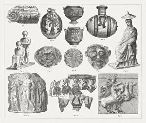 Bas Relief Collection: Ancient archaeological artefacts, published in 1880