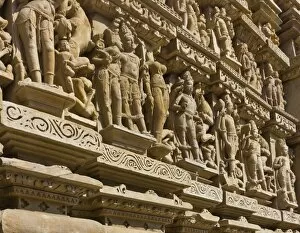 Indian Architecture Gallery: Artistic sculptures of Parshvanatha Temple, Khajuraho, Chhatarpur District, Madhya Pradesh, India