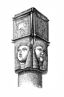 Ancient Egyptian Culture Gallery: Capital from the Hathor temple in Dendera