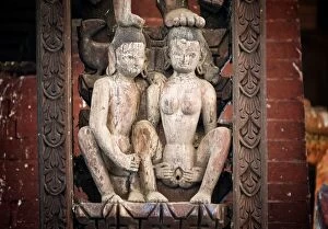 Kathmandu Valley Gallery: Erotic Wood Carvings, Pashupatinath Temple, Bhaktapur, Nepal