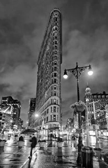 New York Collection: Flatiron Buiding - Manhattan at Night and in the Rain
