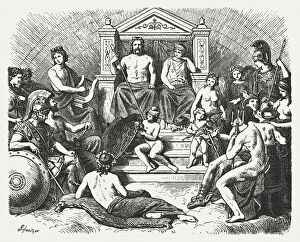 Goddess Collection: Greek gods in the Olymp, Greek mythology, published in 1880