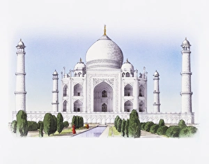 Tourist Attractions Gallery: India, Agra, Taj Mahal, facade of mausoleum