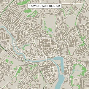 Design Gallery: Ipswich Suffolk UK City Street Map