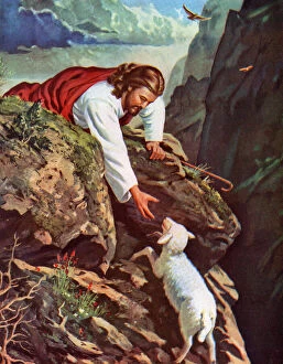 Cliff Collection: Jesus Reaching for a Lost Sheep