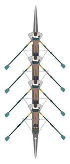 Four People Gallery: Quad, boat containing four scullers