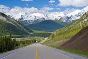 Tourist Attractions Gallery: Road in the Canadian Rocky Mountains, Alberta, Canada