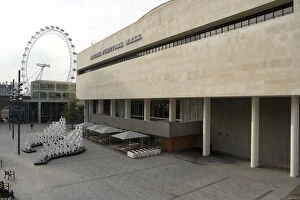 Royal Festival Hall with London Eye in background