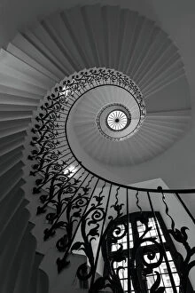 Railing Collection: Spiral staircase; Tulip staircase, Queens House, Greenwich