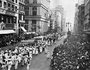 Government Gallery: Suffragette Parade through New York City, 3rd May 1913